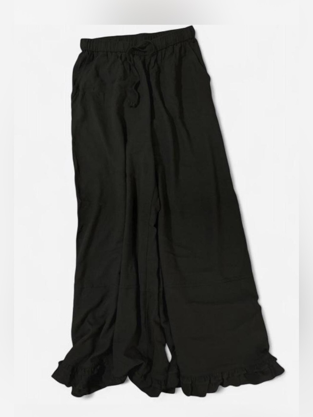 Tarse Wide-Leg Drawstring Pants - Black